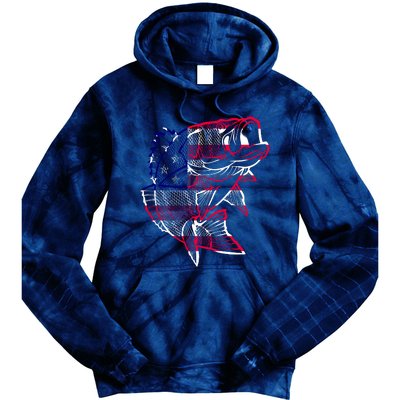 Transparent USA Fish Flag Tie Dye Hoodie