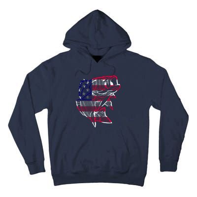 Transparent USA Fish Flag Tall Hoodie