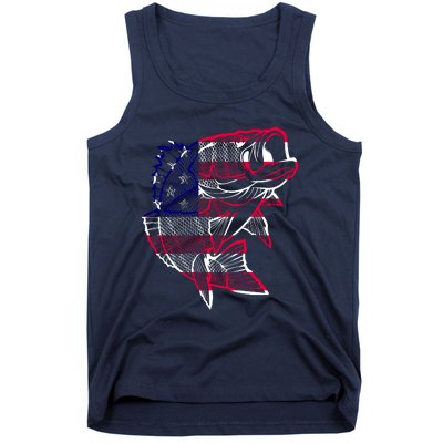 Transparent USA Fish Flag Tank Top