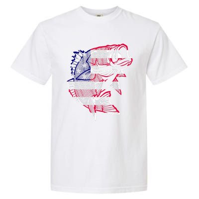 Transparent USA Fish Flag Garment-Dyed Heavyweight T-Shirt