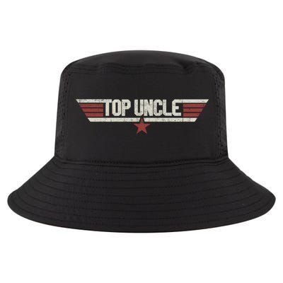Top Uncle Funny Vintage 80s Gift Uncle 80s 1980 Cute Gift Cool Comfort Performance Bucket Hat