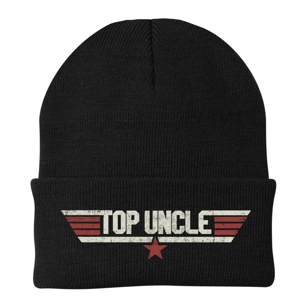 Top Uncle Funny Vintage 80s Gift Uncle 80s 1980 Cute Gift Beanie