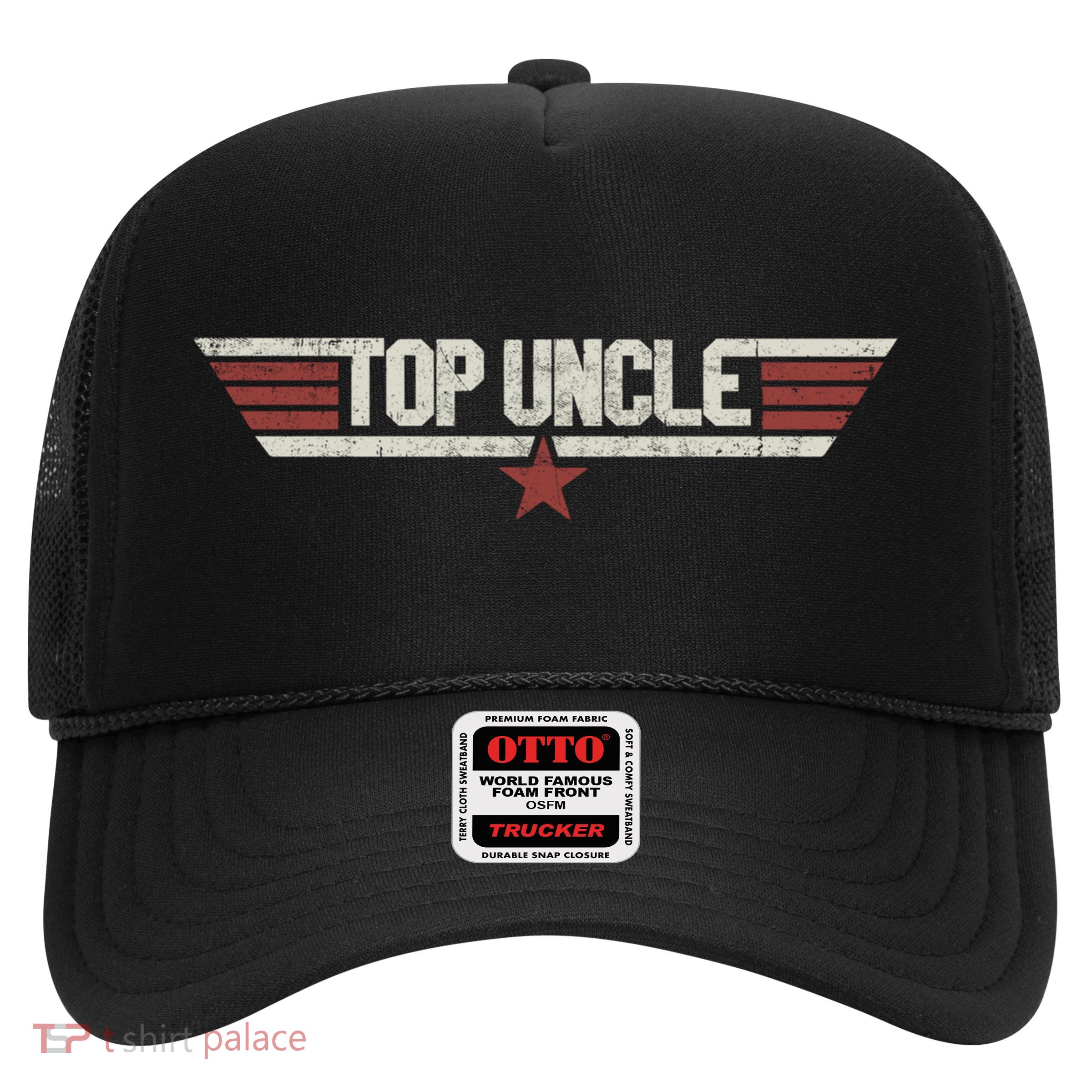Top Uncle Funny Vintage 80s Gift Uncle 80s 1980 Cute Gift Trucker Hat