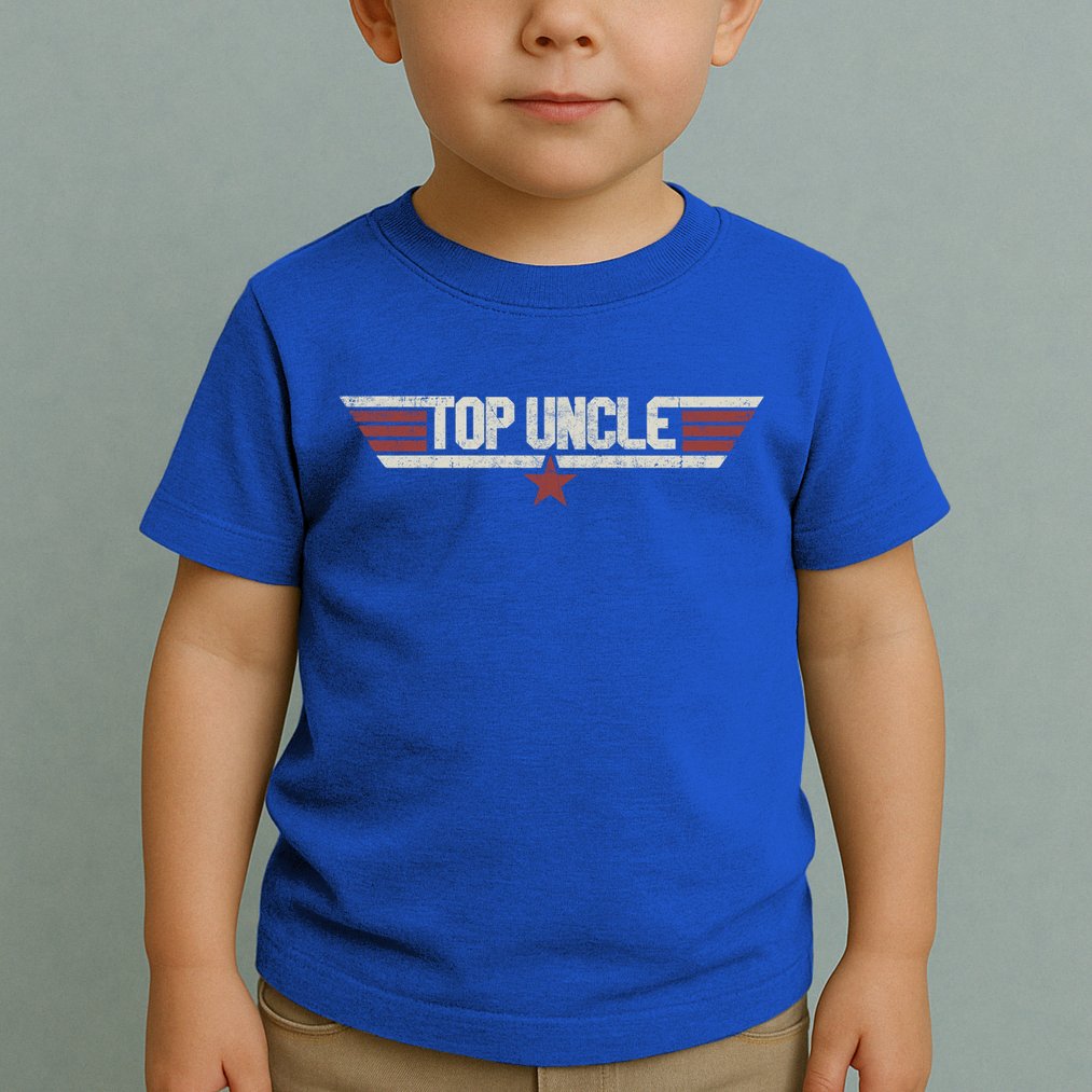 Top Uncle Funny Vintage 80s Gift Uncle 80s 1980 Cute Gift Toddler T-Shirt