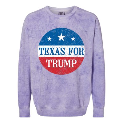 Texas Usa Flag Vote For Donald Pro Trump Republican Colorblast Crewneck Sweatshirt