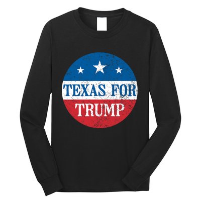 Texas Usa Flag Vote For Donald Pro Trump Republican Long Sleeve Shirt