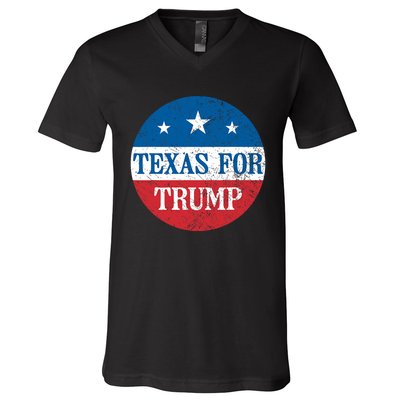 Texas Usa Flag Vote For Donald Pro Trump Republican V-Neck T-Shirt