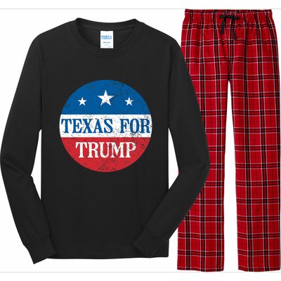 Texas Usa Flag Vote For Donald Pro Trump Republican Long Sleeve Pajama Set