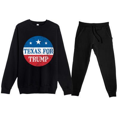 Texas Usa Flag Vote For Donald Pro Trump Republican Premium Crewneck Sweatsuit Set