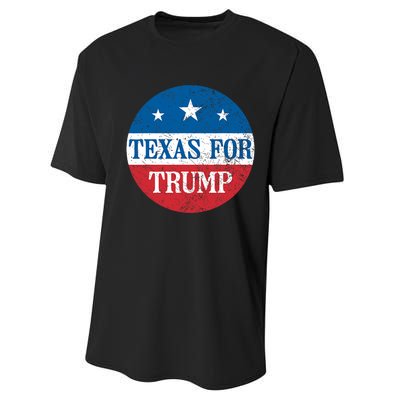 Texas Usa Flag Vote For Donald Pro Trump Republican Performance Sprint T-Shirt