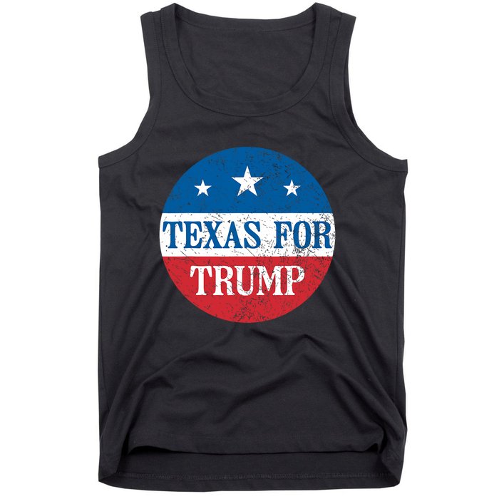 Texas Usa Flag Vote For Donald Pro Trump Republican Tank Top