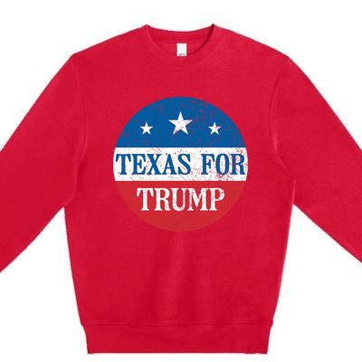 Texas Usa Flag Vote For Donald Pro Trump Republican Premium Crewneck Sweatshirt