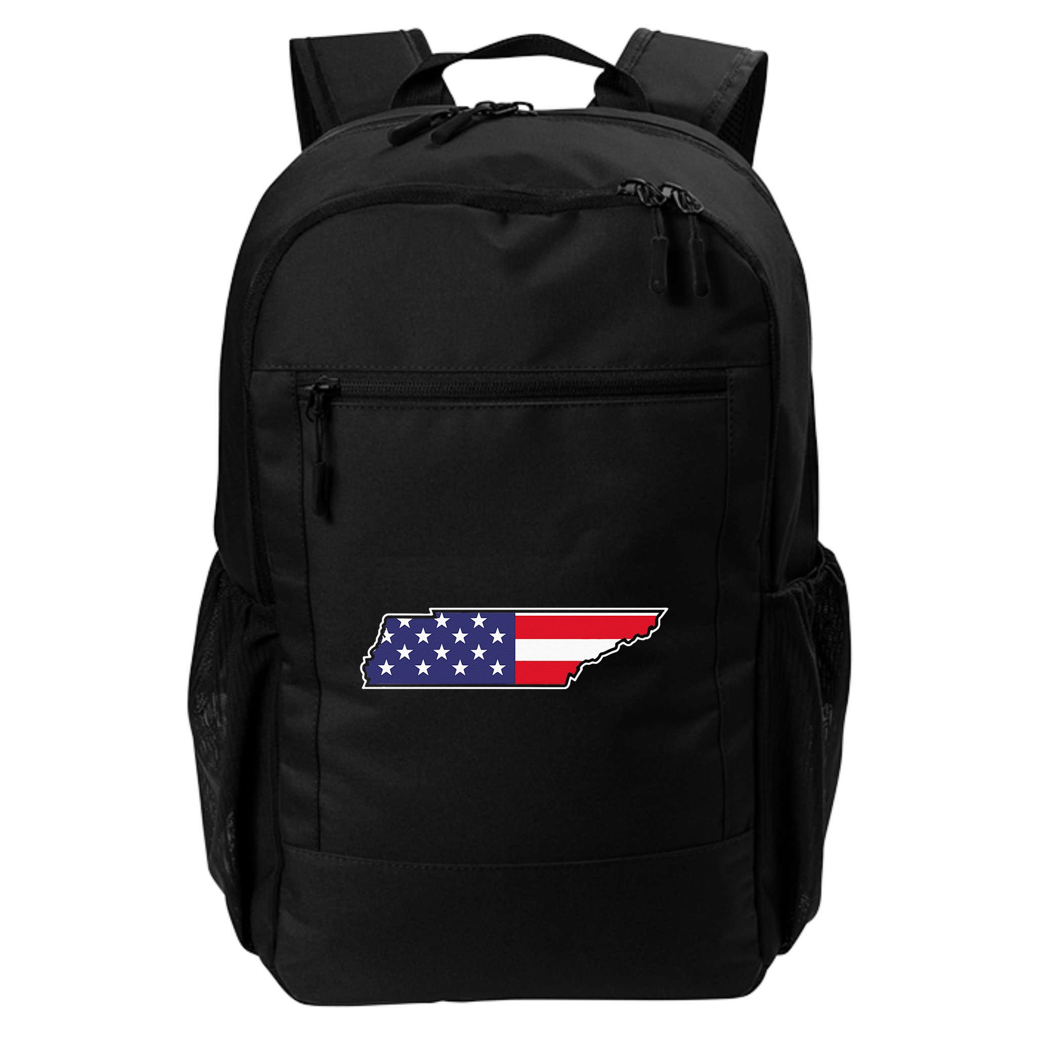 Tennessee USA Flag State Outline Patriotic American Backpack
