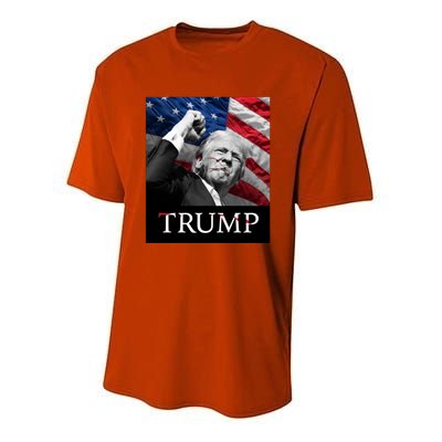 Trump Us Flag Donald Trump Election Rally Shooting 2024 Youth Performance Sprint T-Shirt