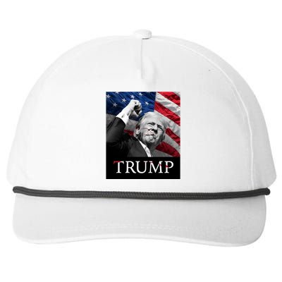 Trump Us Flag Donald Trump Election Rally Shooting 2024 Snapback Five-Panel Rope Hat