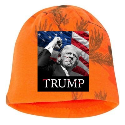 Trump Us Flag Donald Trump Election Rally Shooting 2024 Kati - Camo Knit Beanie