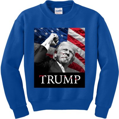 Trump Us Flag Donald Trump Election Rally Shooting 2024 Kids Sweatshirt