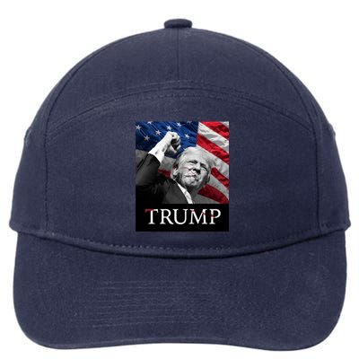 Trump Us Flag Donald Trump Election Rally Shooting 2024 7-Panel Snapback Hat