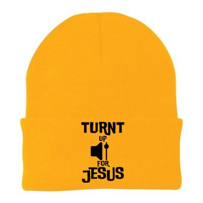 Turn Up For Jesus Knit Cap Winter Beanie