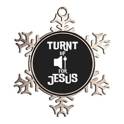 Turn Up For Jesus Metallic Star Ornament