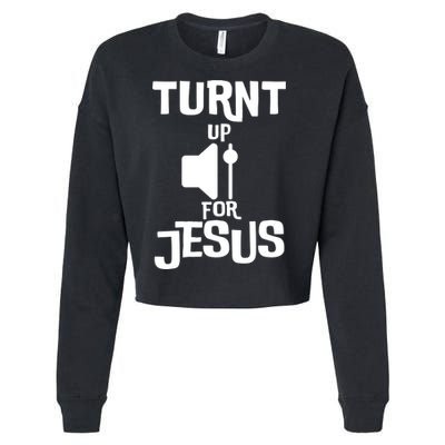 Turn Up For Jesus Cropped Pullover Crew