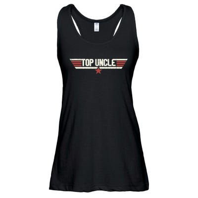 Top Uncle Funny Vintage 80's Uncle 80s 1980 Ladies Essential Flowy Tank