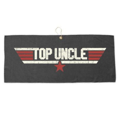 Top Uncle Funny Vintage 80's Uncle 80s 1980 Large Microfiber Waffle Golf Towel