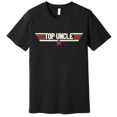 Top Uncle Funny Vintage 80's Uncle 80s 1980 Premium T-Shirt