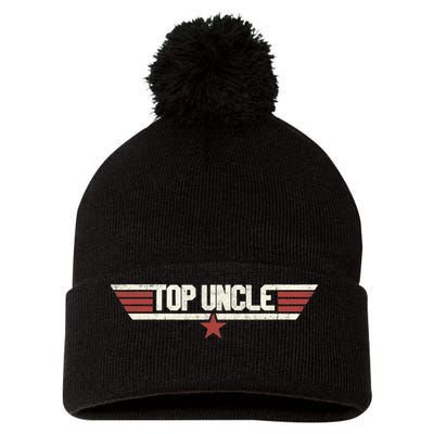 Top Uncle Funny Vintage 80's Uncle 80s 1980 Pom Pom 12in Knit Beanie