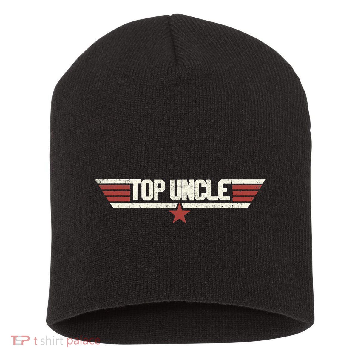 Top Uncle Funny Vintage 80's Uncle 80s 1980 Short Acrylic Beanie