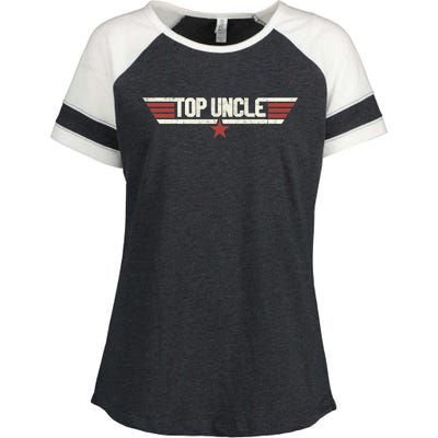 Top Uncle Funny Vintage 80's Uncle 80s 1980 Enza Ladies Jersey Colorblock Tee