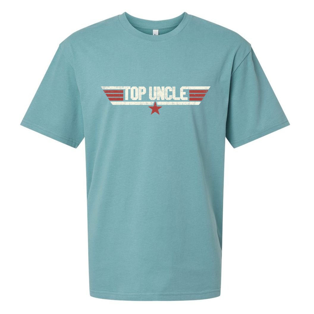 Top Uncle Funny Vintage 80's Uncle 80s 1980 Sueded Cloud Jersey T-Shirt