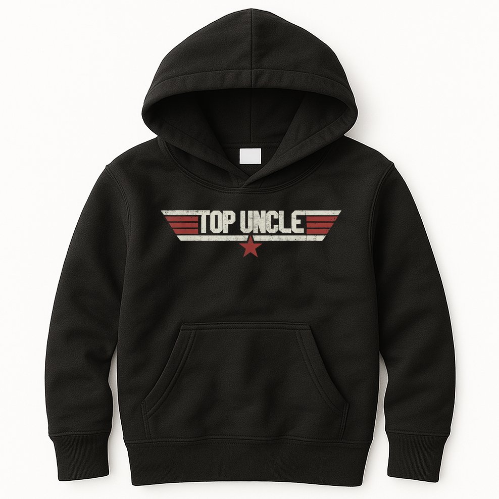 Top Uncle Funny Vintage 80's Gift Uncle 80s 1980 Kids Hoodie