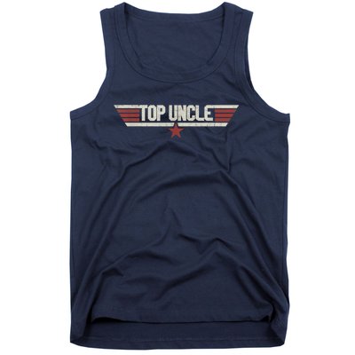 Top Uncle Funny Vintage 80's Gift Uncle 80s 1980 Tank Top