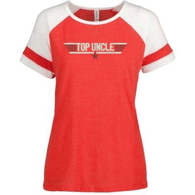 Top Uncle Funny Vintage 80's Gift Uncle 80s 1980 Enza Ladies Jersey Colorblock Tee