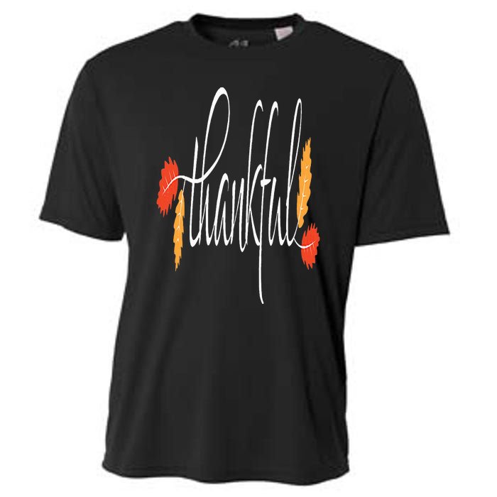 Thankful Unique Fall Thanksgiving Cooling Performance Crew T-Shirt