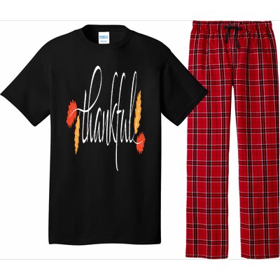 Thankful Unique Fall Thanksgiving Pajama Set