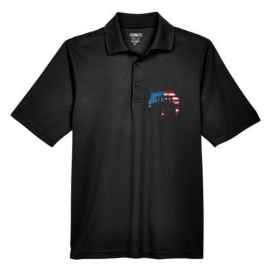 Tractor USA Flag design for Patriotic Farmer Men's Origin Performance Piqué Polo