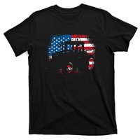 Tractor USA Flag design for Patriotic Farmer T-Shirt