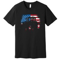 Tractor USA Flag design for Patriotic Farmer Premium T-Shirt