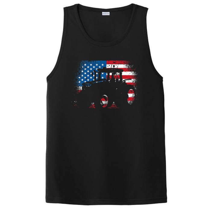 Tractor USA Flag design for Patriotic Farmer PosiCharge Competitor Tank