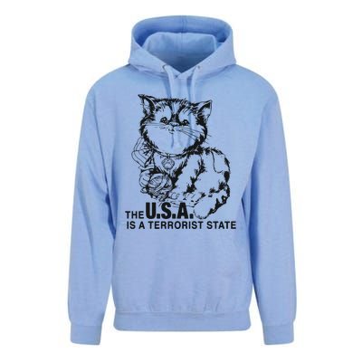 The Usa Is A Terrorist State Unisex Surf Hoodie