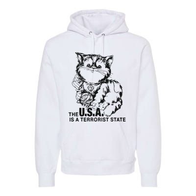 The Usa Is A Terrorist State Premium Hoodie