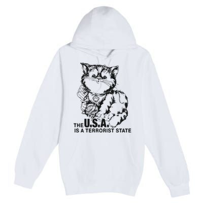 The Usa Is A Terrorist State Premium Pullover Hoodie