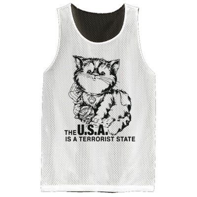 The Usa Is A Terrorist State Mesh Reversible Basketball Jersey Tank