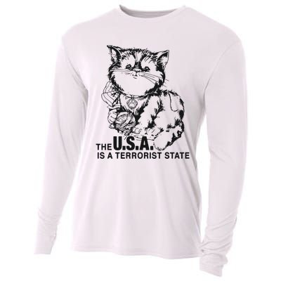 The Usa Is A Terrorist State Cooling Performance Long Sleeve Crew