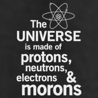 The Universe Is Made Of Protons Neutrons Electrons Moron Cool Comfort Performance Bucket Hat