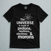The Universe Is Made Of Protons Neutrons Electrons Moron T-Shirt