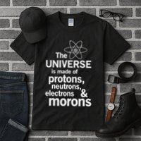 The Universe Is Made Of Protons Neutrons Electrons Moron Tall T-Shirt