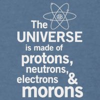 The Universe Is Made Of Protons Neutrons Electrons Moron Garment-Dyed Sweatshirt